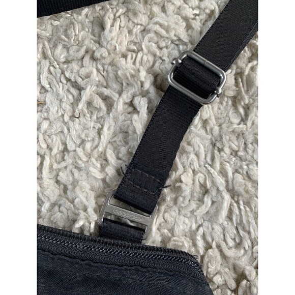 Baggallini Nylon Crossbody Black Leopard Print Zip Adjustable Travel Purse Bag - Picture 16 of 16